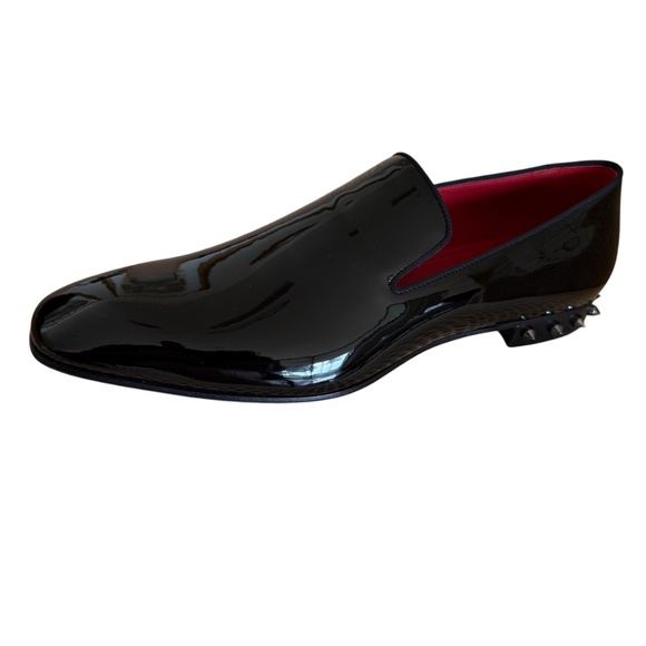 Christian Louboutin Marquees Flat Black Patent Leather Dress Loafer Shoe sz 44.5 - Picture 10 of 15